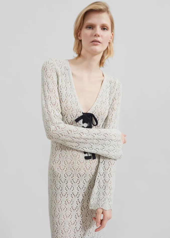 Women The Garment Canada Crochet Maxi Dress 8211 Oatmeal The Frankie Shop Dresses