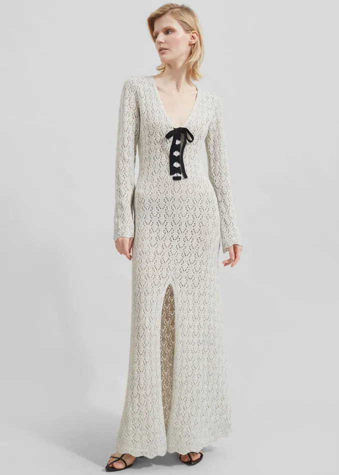 Women The Garment Canada Crochet Maxi Dress 8211 Oatmeal The Frankie Shop Dresses