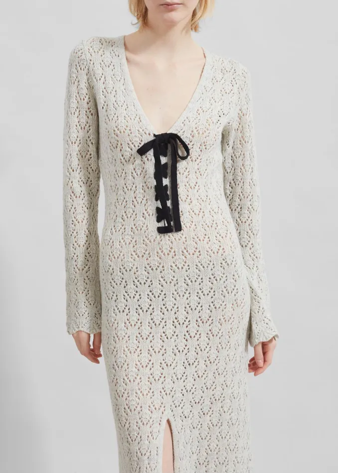 Women The Garment Canada Crochet Maxi Dress 8211 Oatmeal The Frankie Shop Dresses