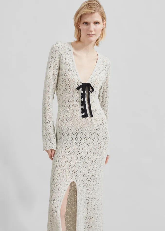 Women The Garment Canada Crochet Maxi Dress 8211 Oatmeal The Frankie Shop Dresses