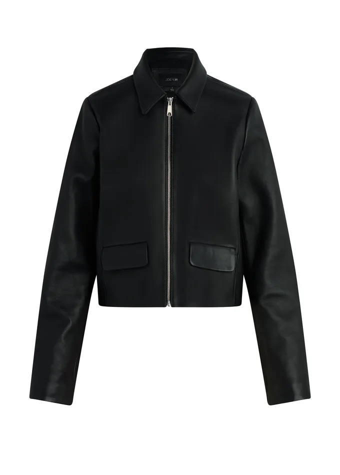 Women THE MAREN LEATHER JACKET Black Jackets Outerwear Joe8217s Jeans
