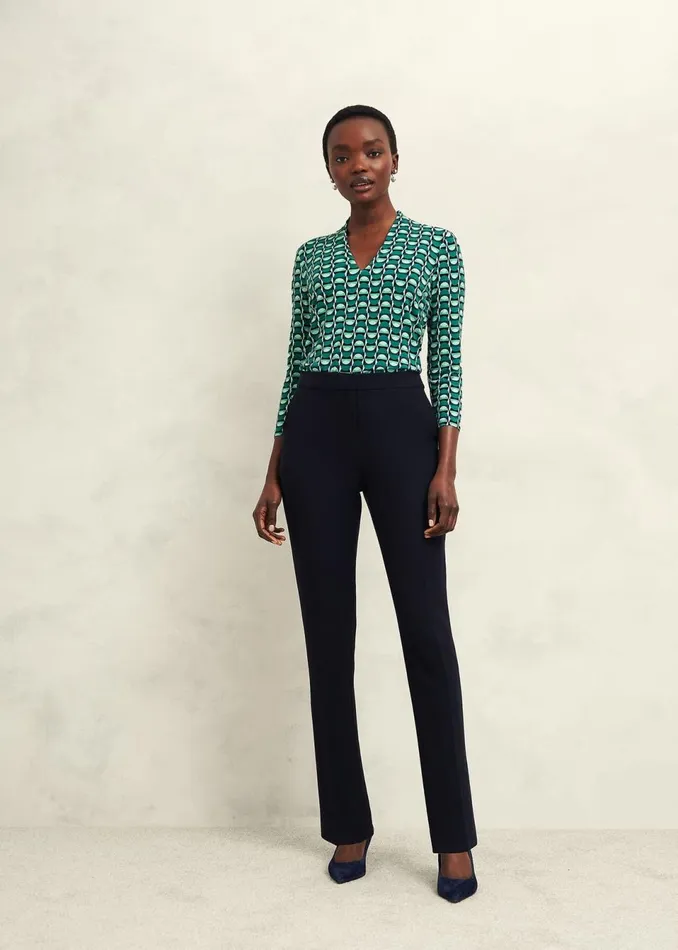Women Tops Hobbs Aimee Printed Top Agate Green