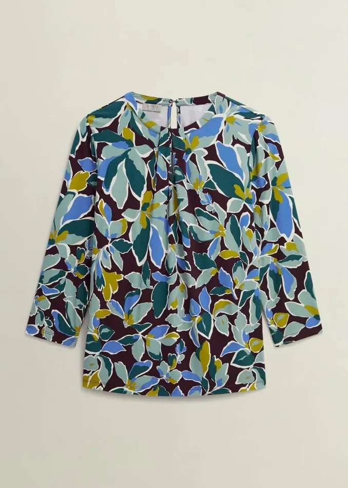 Women Tops Hobbs Julia Printed Top Malbec Multi