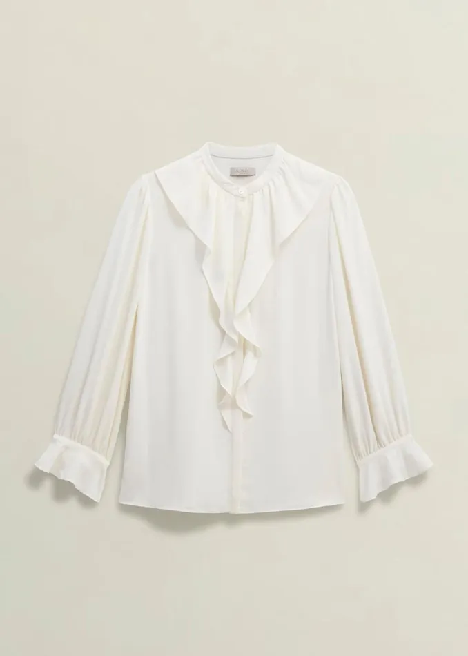 Women Tops Hobbs Maribella Blouse Ivory