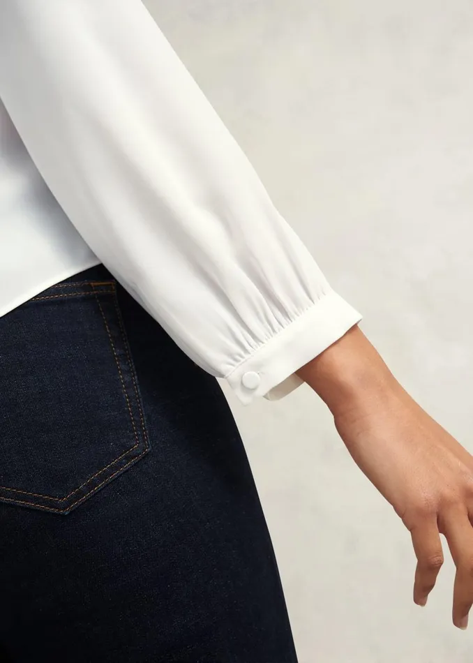 Women Tops Hobbs Peony Blouse Ivory