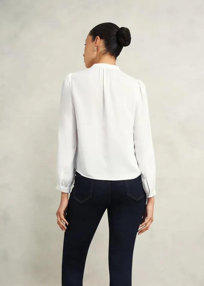 Women Tops Hobbs Peony Blouse Ivory