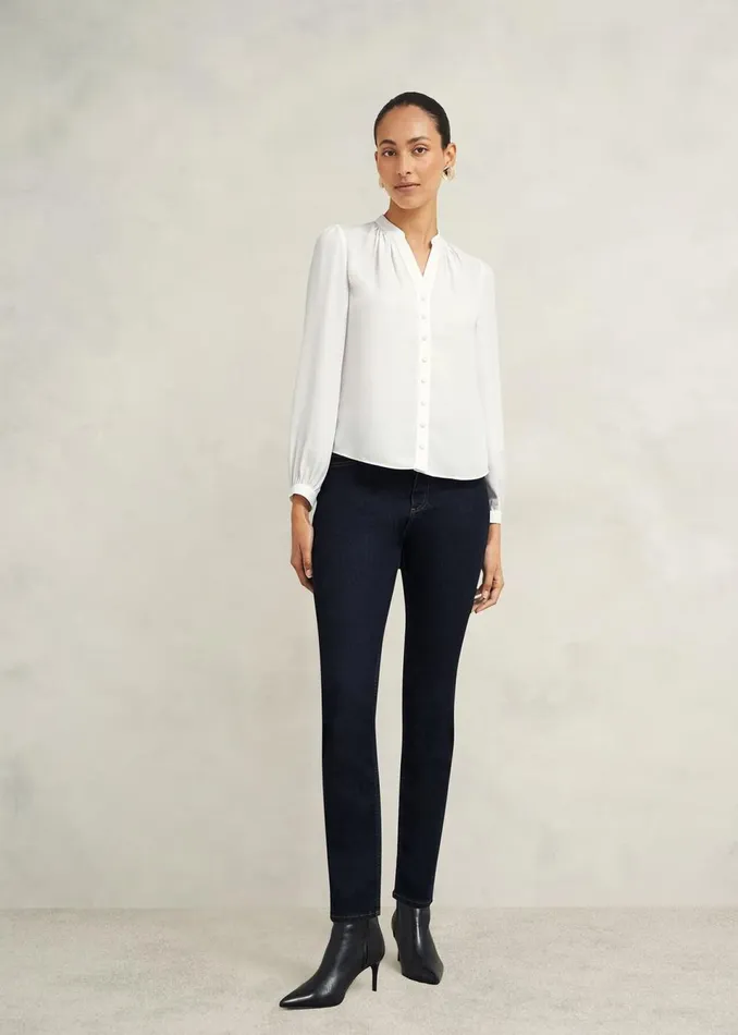 Women Tops Hobbs Peony Blouse Ivory