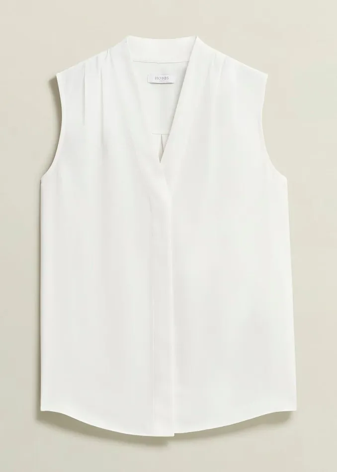 Women Tops Hobbs Poppy Blouse Ivory