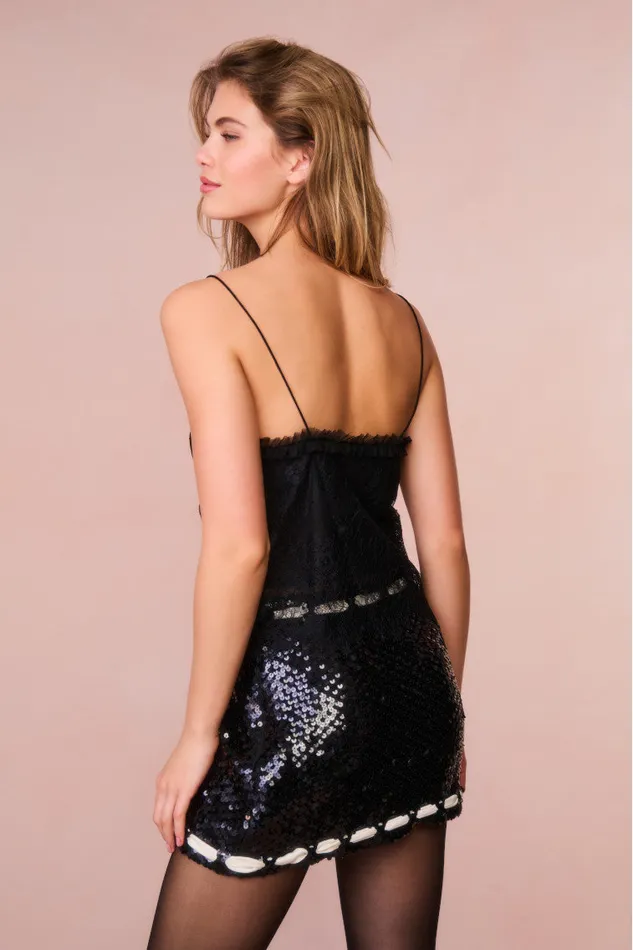 Women Tops LoveShackFancy Ferni Lace Cami Top Black