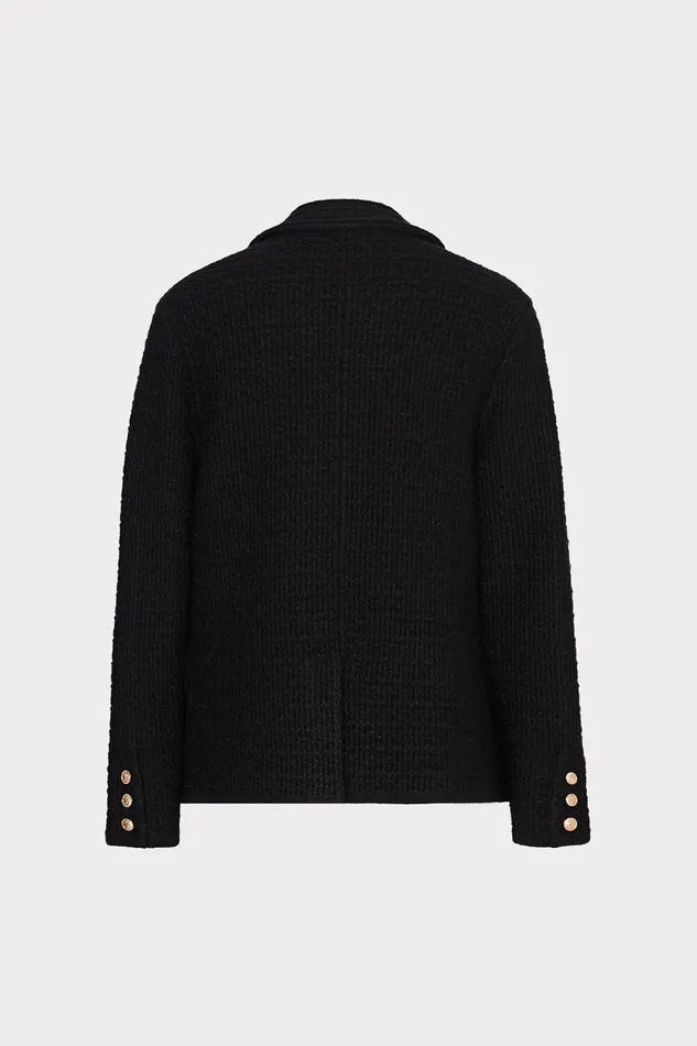 Women Tops Milly Kimmie Textured Knit Blazer Black Women Tops Milly Kimmie Textured Knit Blazer Black