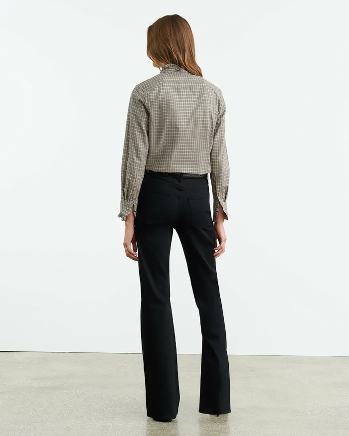 Women Tops Nili Lotan LYDIA SHIRT Honey Check