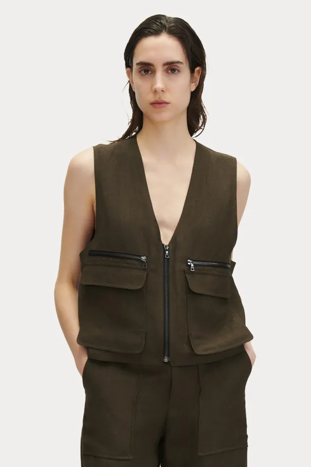 Women Tops Rachel Comey Davi Vest Charcoal