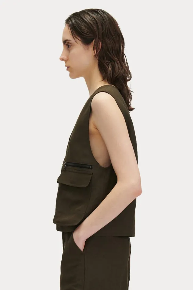 Women Tops Rachel Comey Davi Vest Charcoal