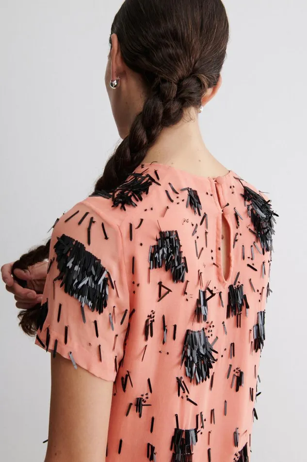 Women Tops Rachel Comey Delmara Top Coralblack Women Tops Rachel Comey Delmara Top Coralblack