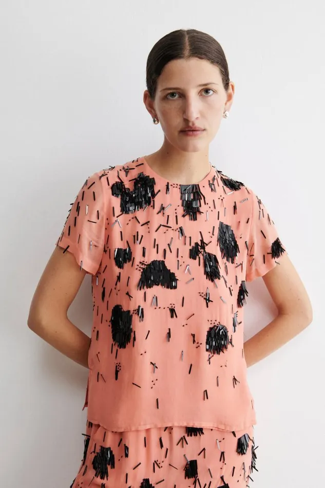 Women Tops Rachel Comey Delmara Top Coralblack Women Tops Rachel Comey Delmara Top Coralblack