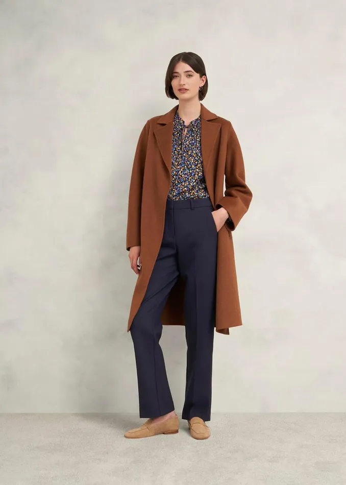 Women Trousers Hobbs Gerrie Straight Trousers Navy