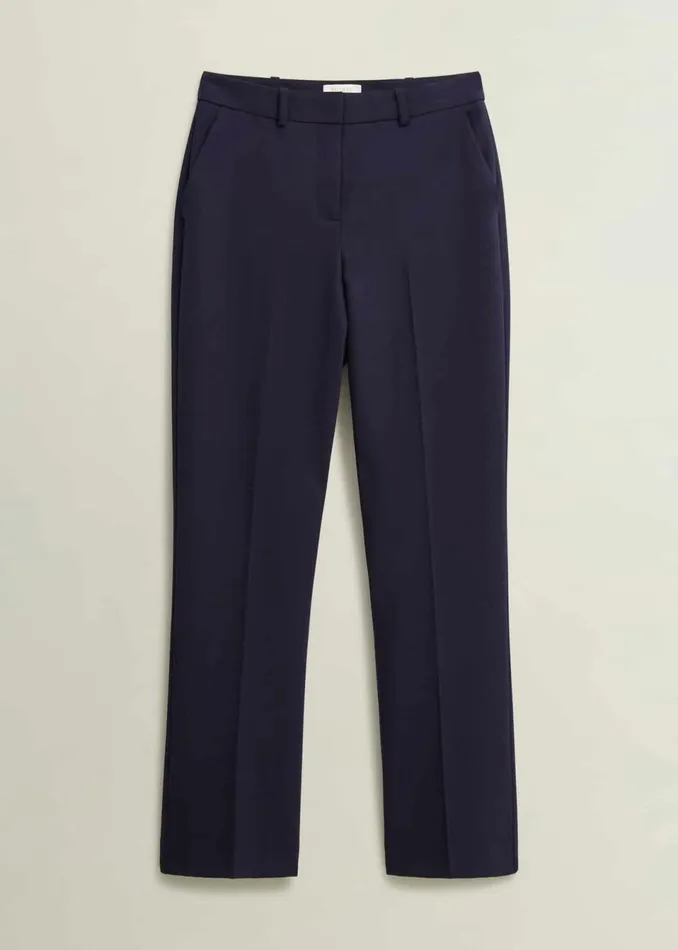 Women Trousers Hobbs Gerrie Straight Trousers Navy