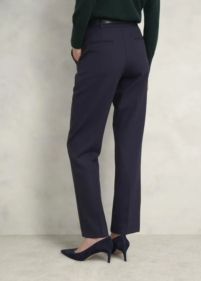 Women Trousers Hobbs Gerrie Straight Trousers Navy