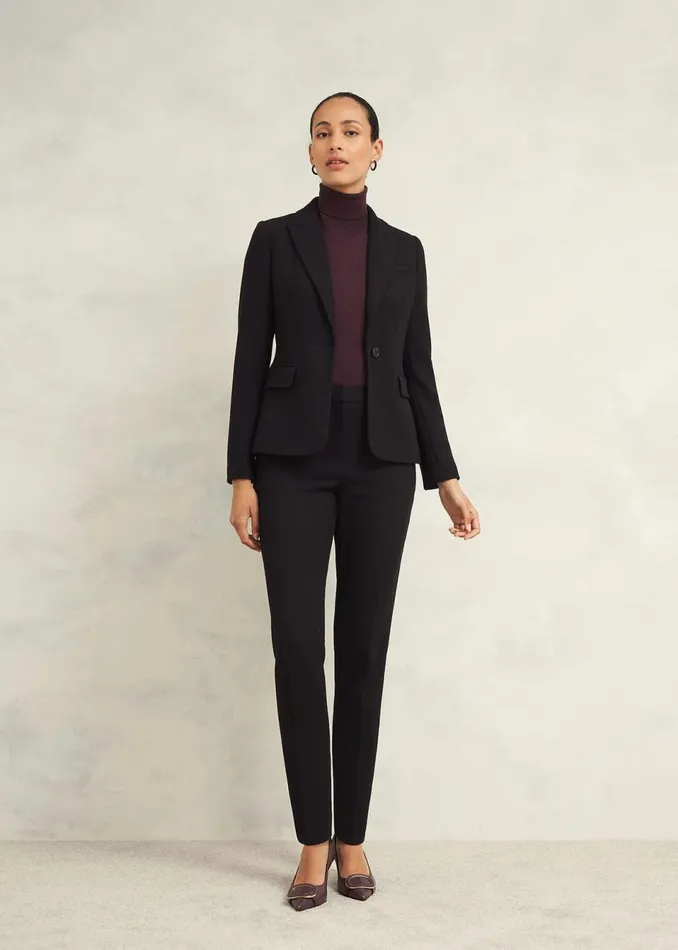 Women Trousers Hobbs Mia Slim Trousers Black