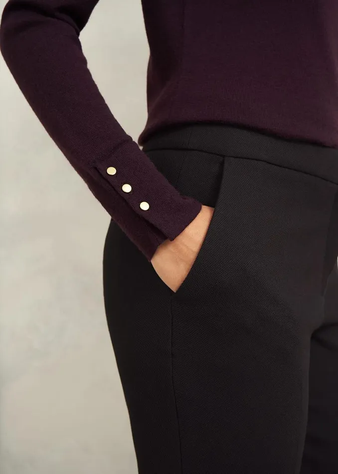 Women Trousers Hobbs Mia Slim Trousers Black