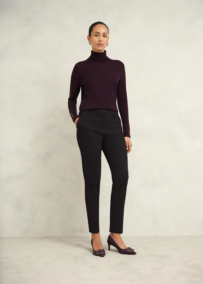 Women Trousers Hobbs Mia Slim Trousers Black