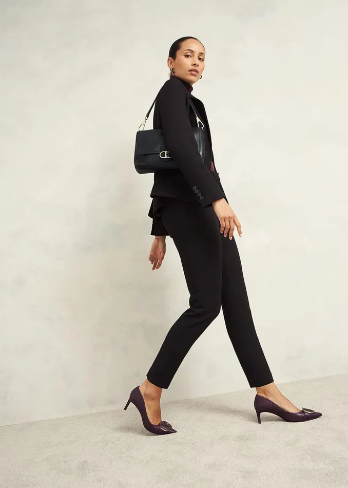 Women Trousers Hobbs Mia Slim Trousers Black