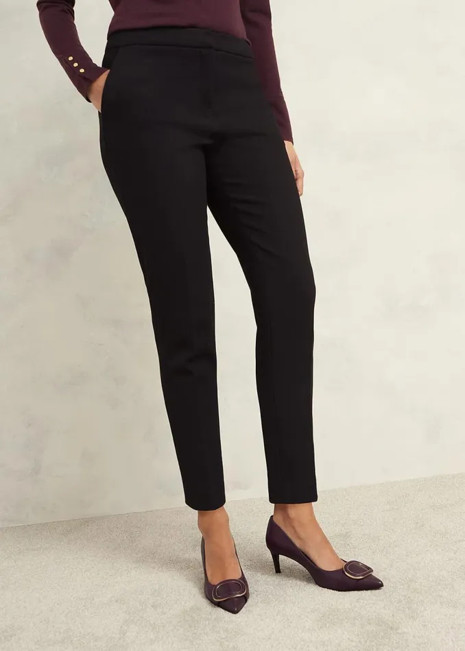 Women Trousers Hobbs Mia Slim Trousers Black