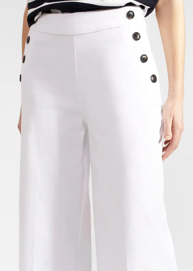 Women Trousers Hobbs Simone Crop Trousers White