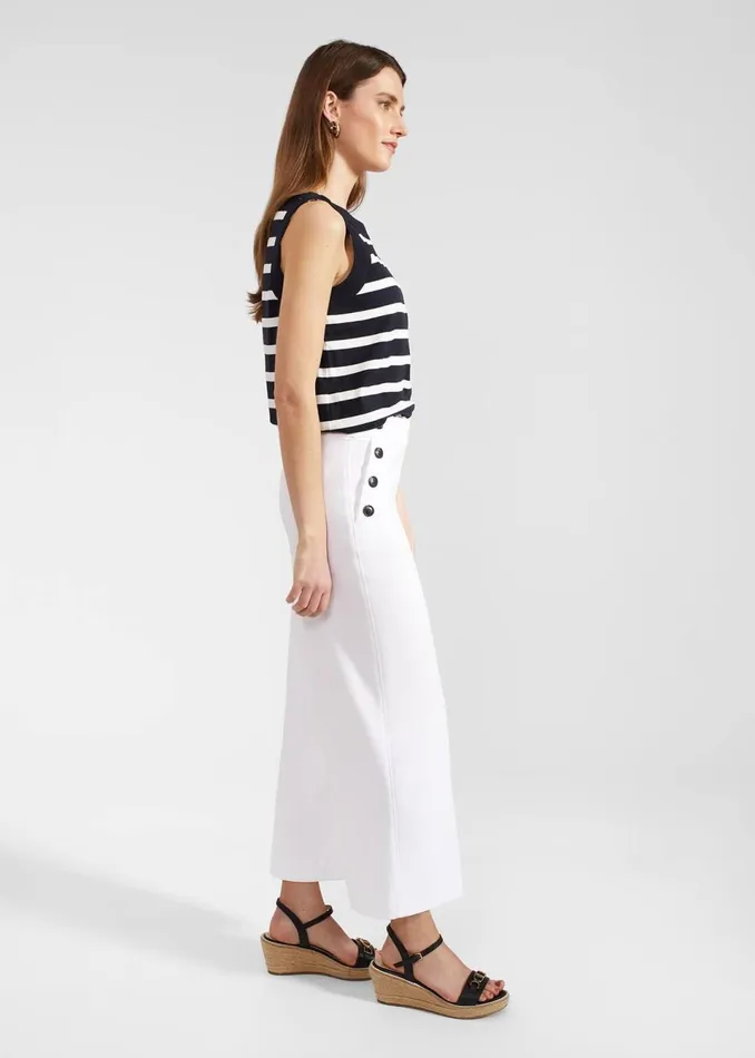 Women Trousers Hobbs Simone Crop Trousers White