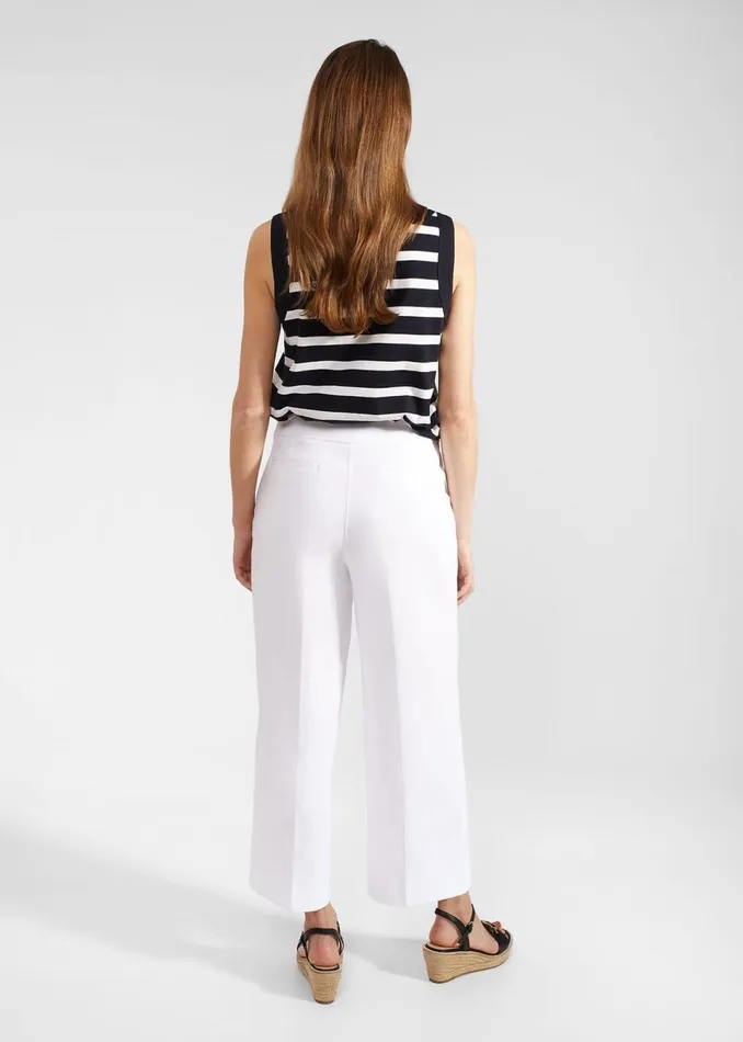 Women Trousers Hobbs Simone Crop Trousers White