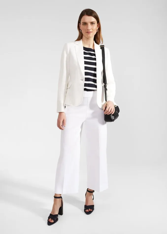 Women Trousers Hobbs Simone Crop Trousers White