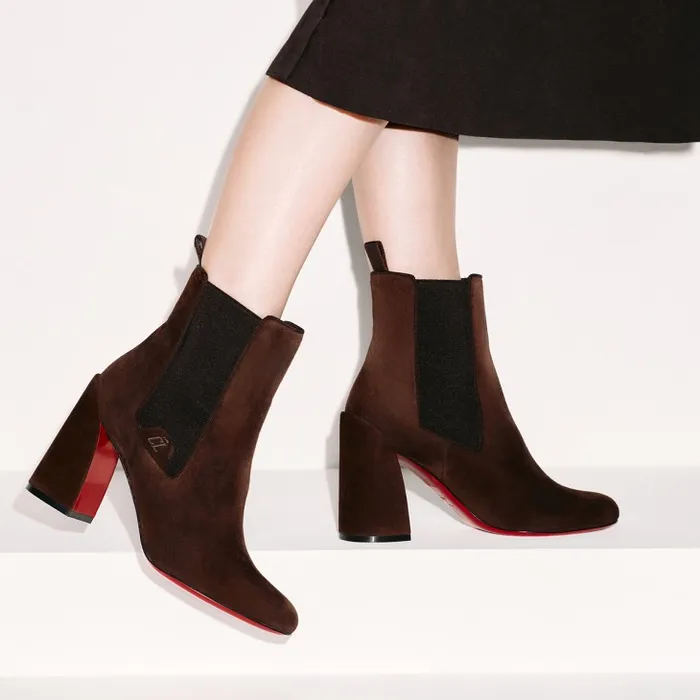 Women Turelastic 85 Mm Low Boots 8211 Veau Velours 8211 Cosme Christian Louboutin Boots