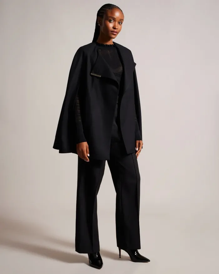 Women VALARIY 8211 Melton Wool Cape Black Ted Baker Coats and Jackets Women VALARIY 8211 Melton Wool Cape Black Ted Baker Coats and Jackets