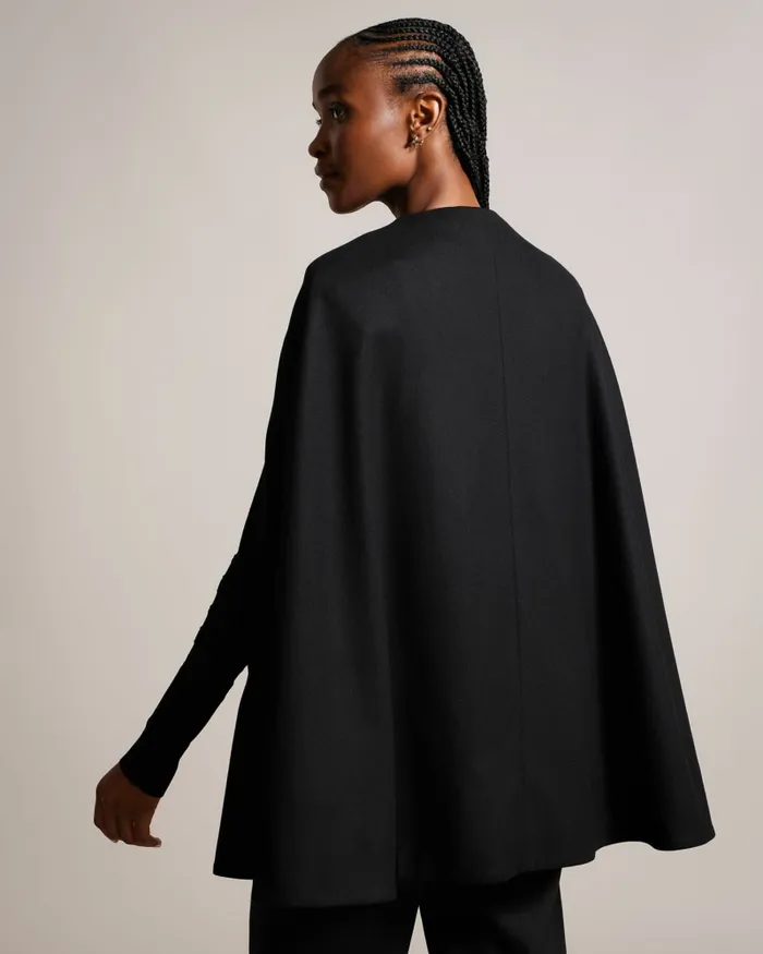 Women VALARIY 8211 Melton Wool Cape Black Ted Baker Coats and Jackets Women VALARIY 8211 Melton Wool Cape Black Ted Baker Coats and Jackets