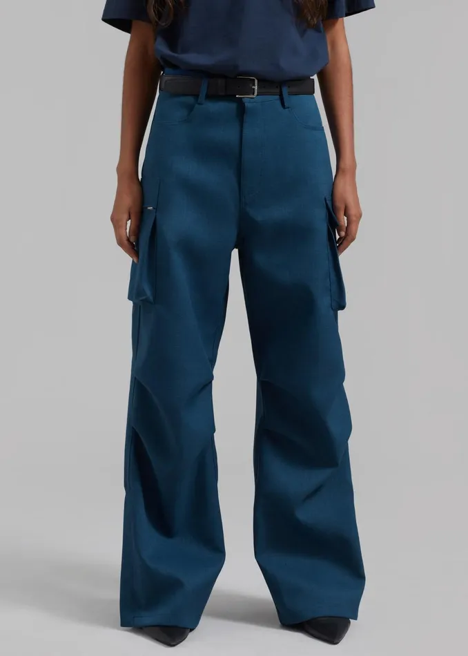 Women Valo Cargo Pants 8211 Navy The Frankie Shop Bottoms