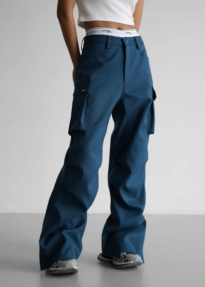 Women Valo Cargo Pants 8211 Navy The Frankie Shop Bottoms
