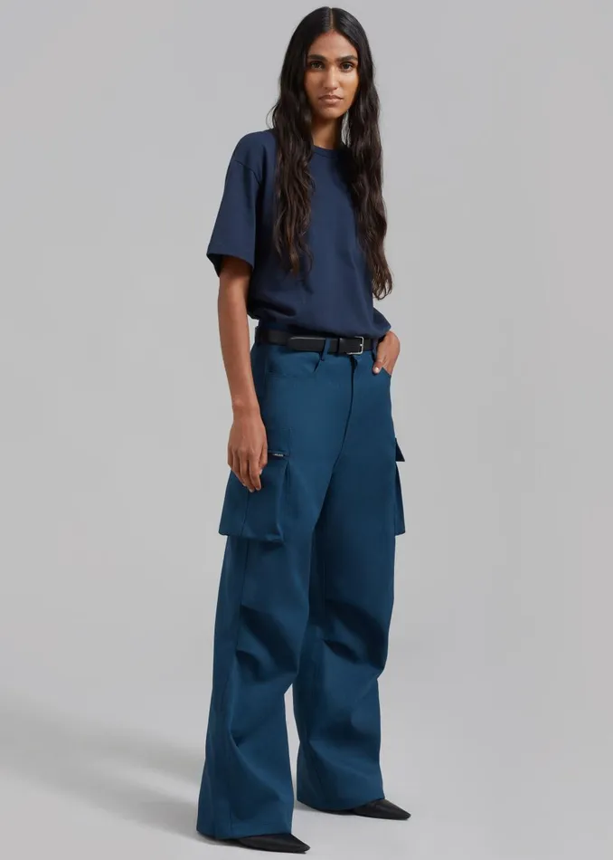 Women Valo Cargo Pants 8211 Navy The Frankie Shop Bottoms