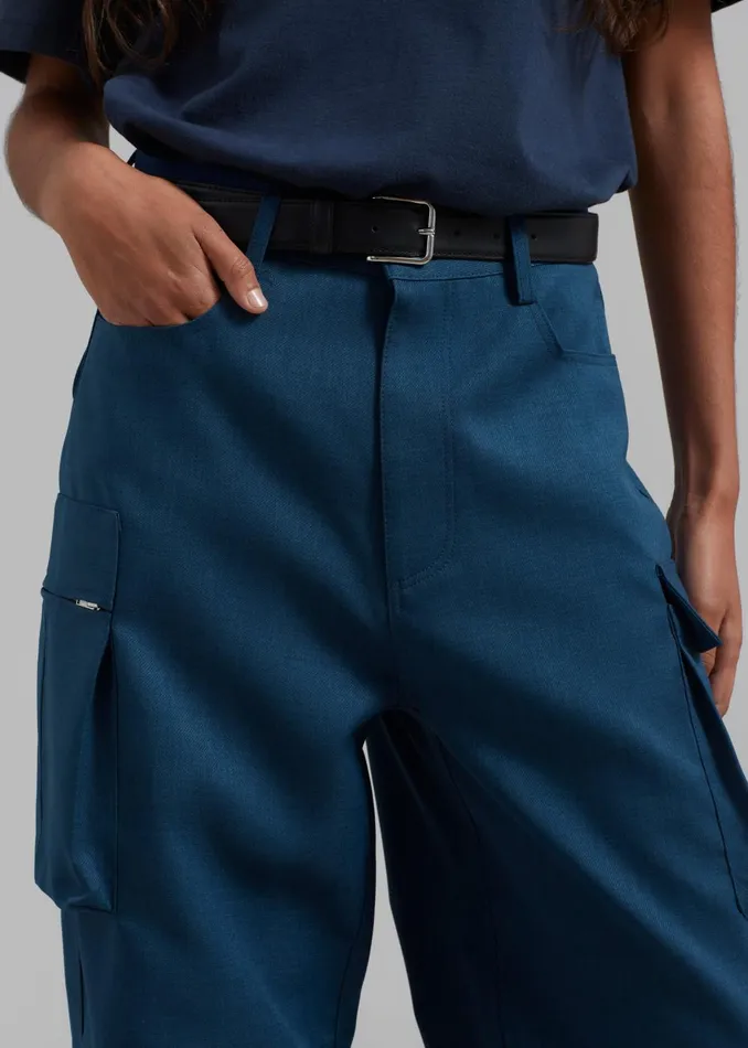 Women Valo Cargo Pants 8211 Navy The Frankie Shop Bottoms