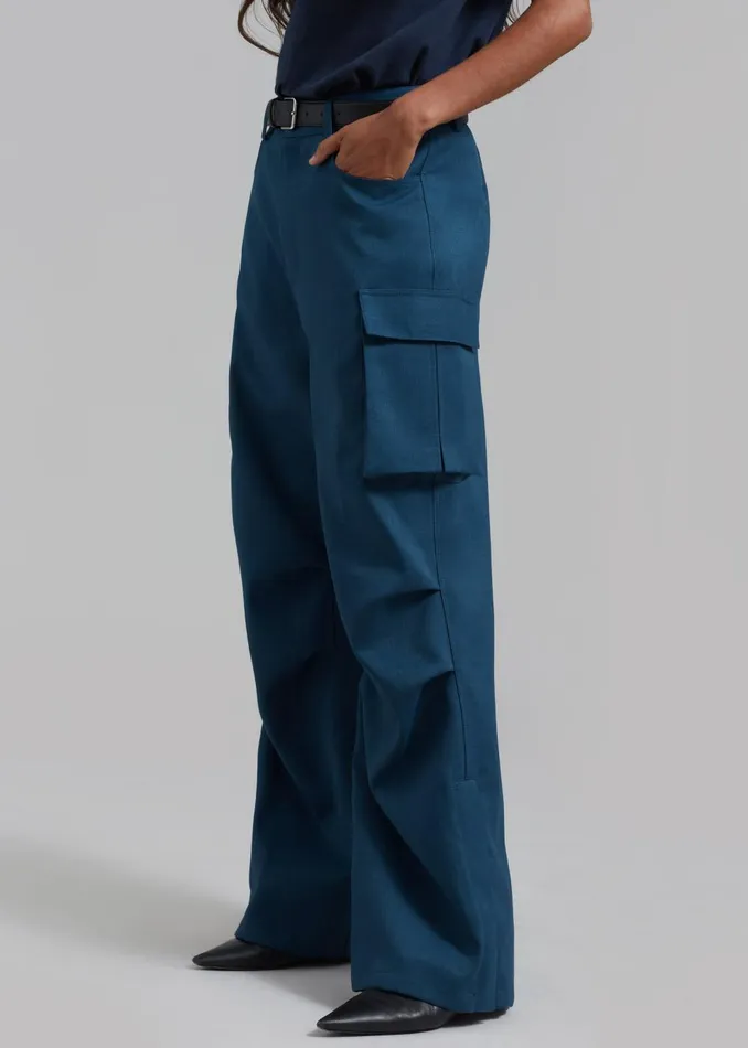 Women Valo Cargo Pants 8211 Navy The Frankie Shop Bottoms