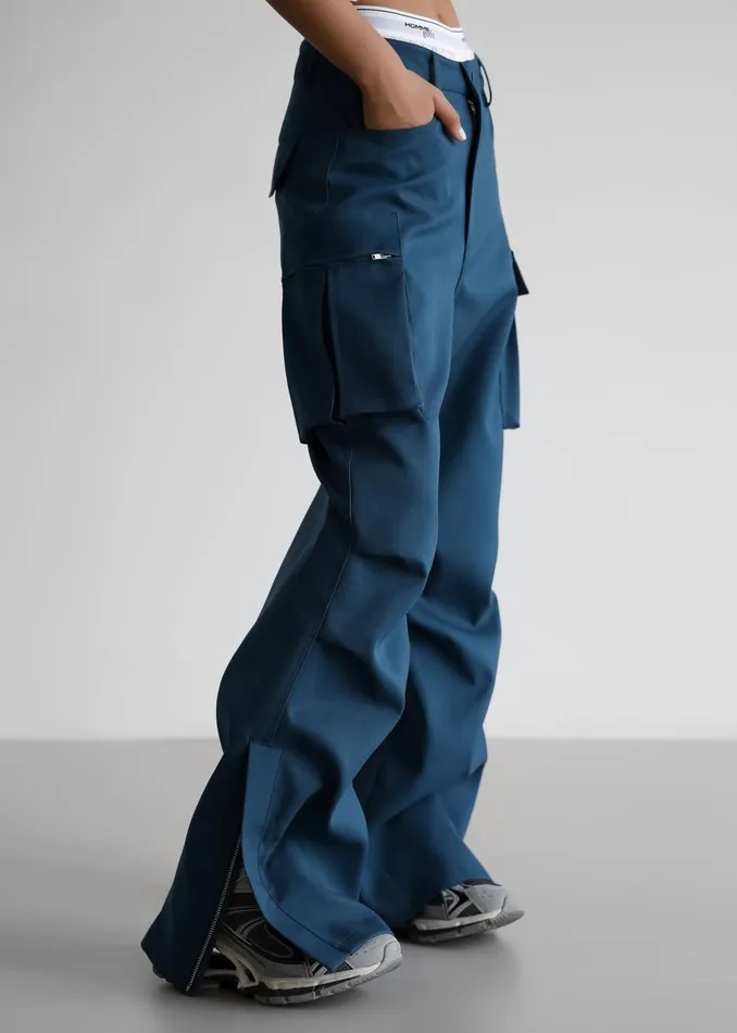 Women Valo Cargo Pants 8211 Navy The Frankie Shop Bottoms