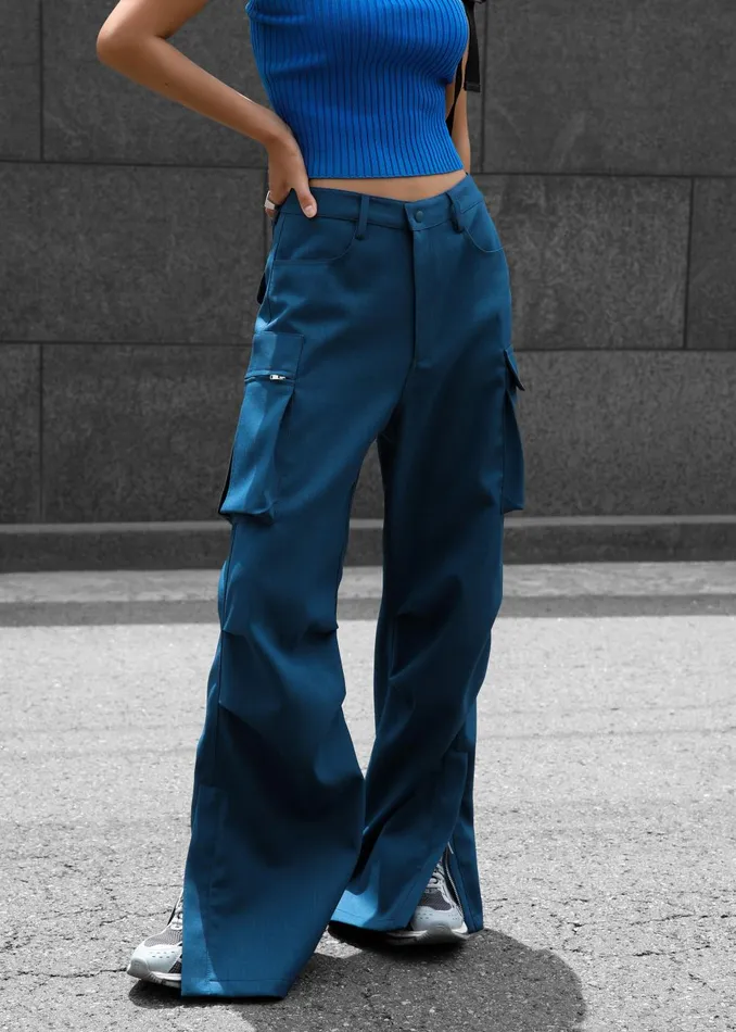 Women Valo Cargo Pants 8211 Navy The Frankie Shop Bottoms