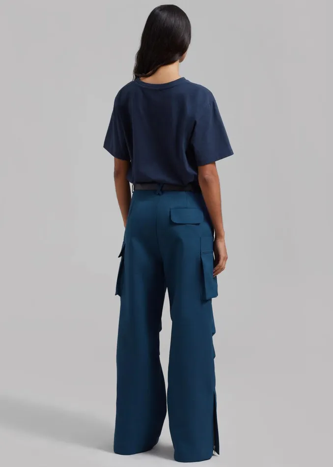 Women Valo Cargo Pants 8211 Navy The Frankie Shop Bottoms