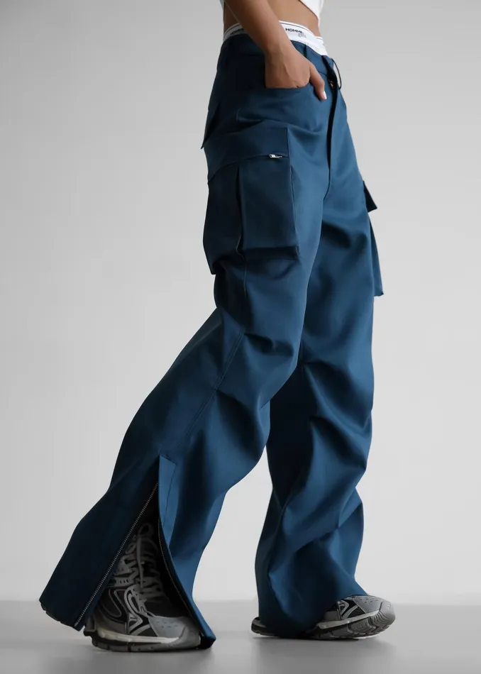 Women Valo Cargo Pants 8211 Navy The Frankie Shop Bottoms