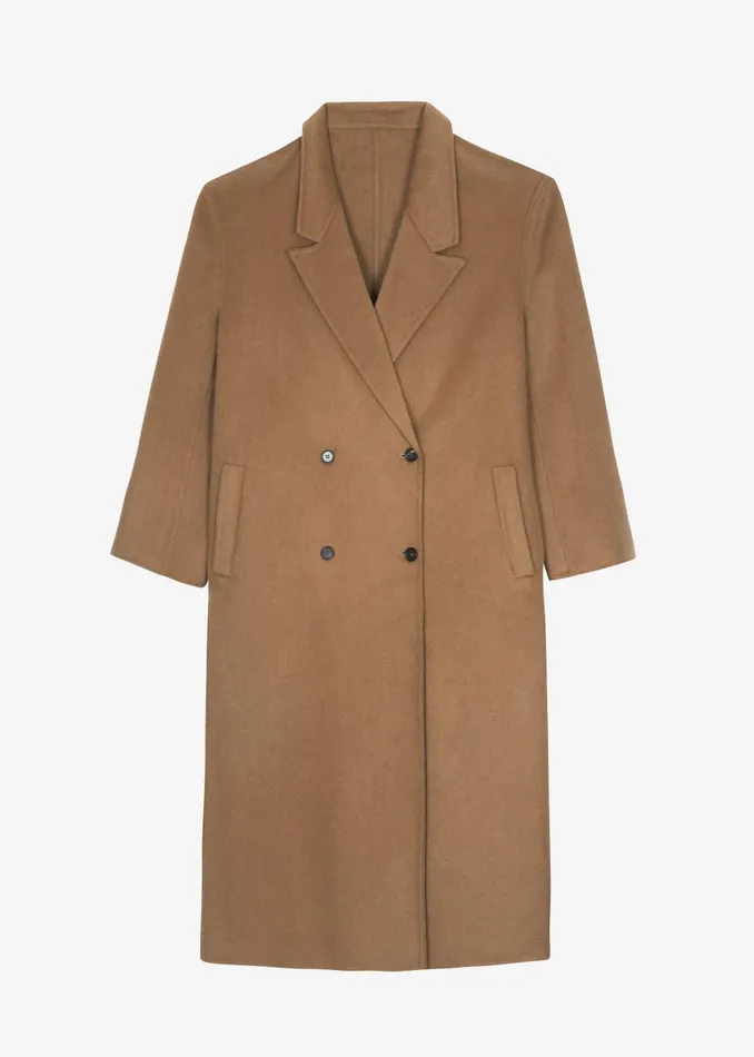 Women Veonce Oversized Wool Coat 8211 Camel The Frankie Shop Outerwear