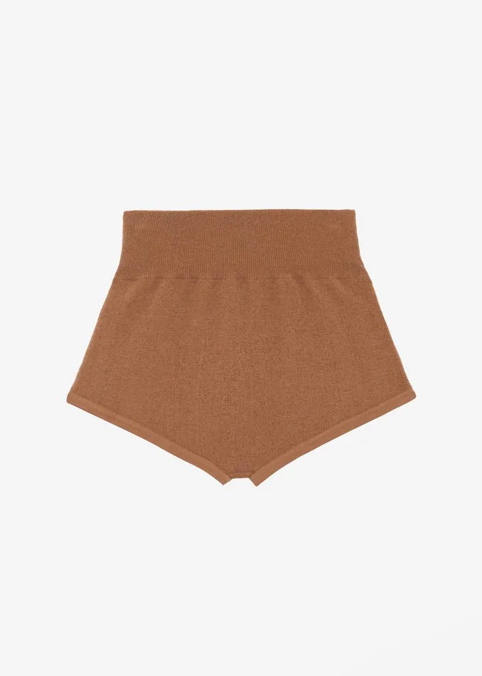 Women Veronica Mini Knit Shorts 8211 Brown The Frankie Shop Bottoms