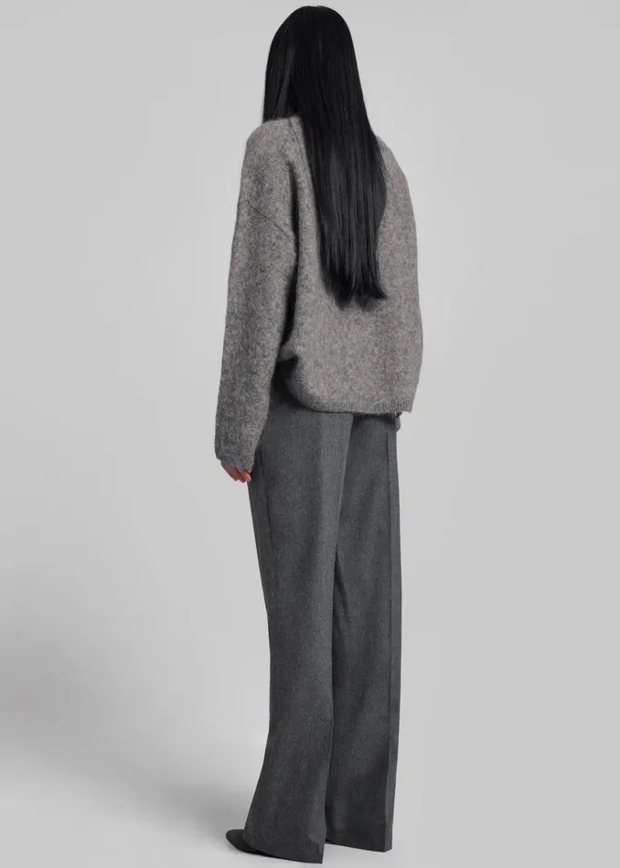 Women Vodskov Mohair Sweater 8211 Grey The Frankie Shop Knitwear