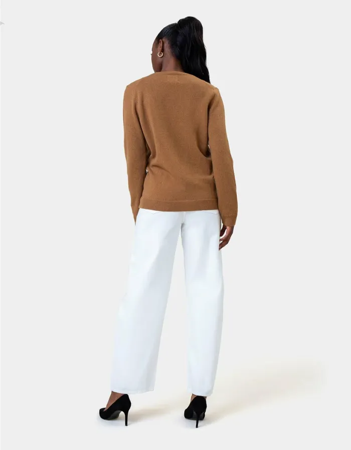 Women Women Classic Merino Wool Crew Sahara Camel Colorful Standard Knit Sweaters