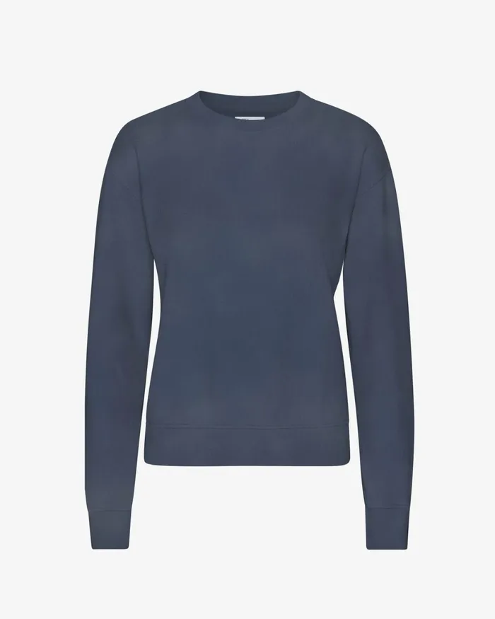 Women Women Classic Organic Crew Neptune Blue Colorful Standard Crewneck Sweatshirts
