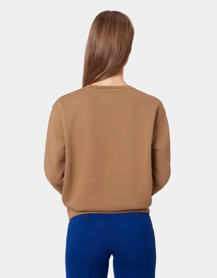 Women Women Classic Organic Crew Seaside Blue Colorful Standard Crewneck Sweatshirts