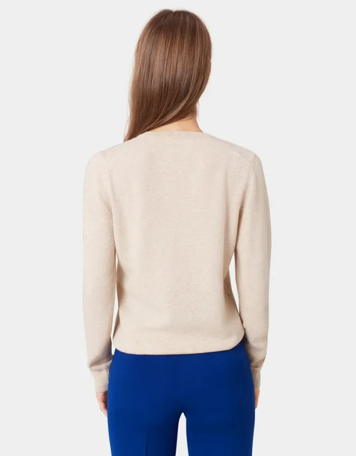 Women Women Light Merino Wool Crew Polar Blue Colorful Standard Knit Sweaters